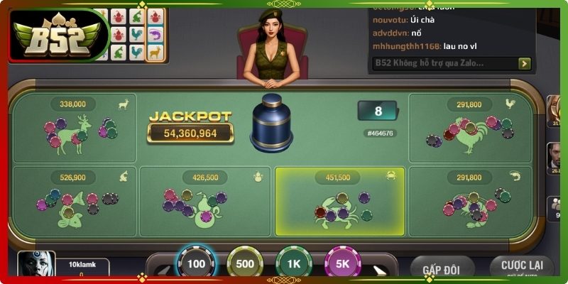 Những hình ảnh đặc sắc về game Bầu Cua Big Win B52